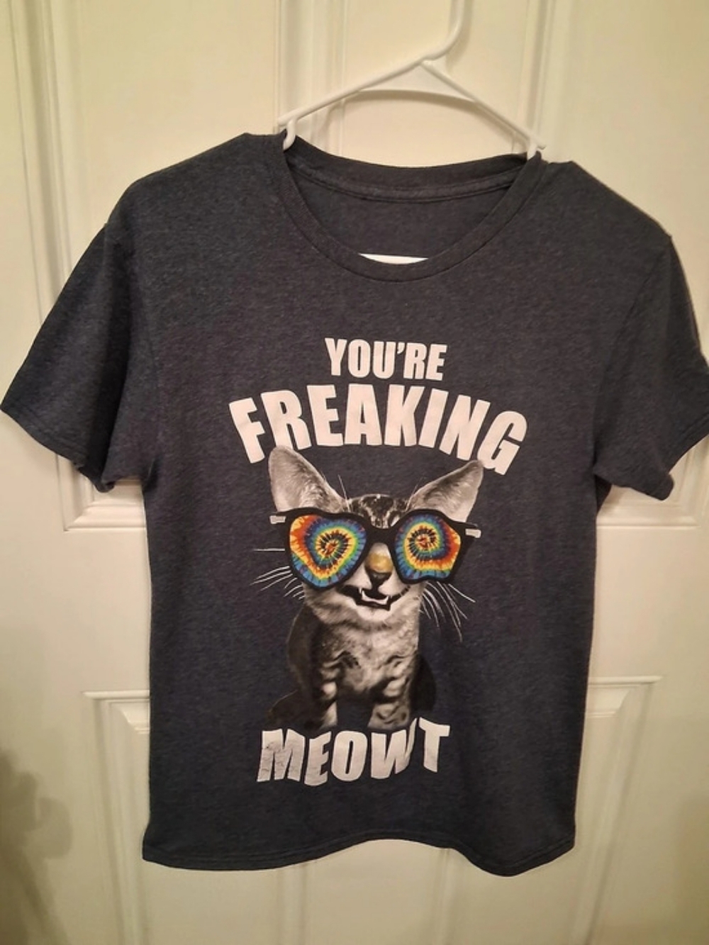 You're Freaking Meowt Cat Graphic Tee Gray